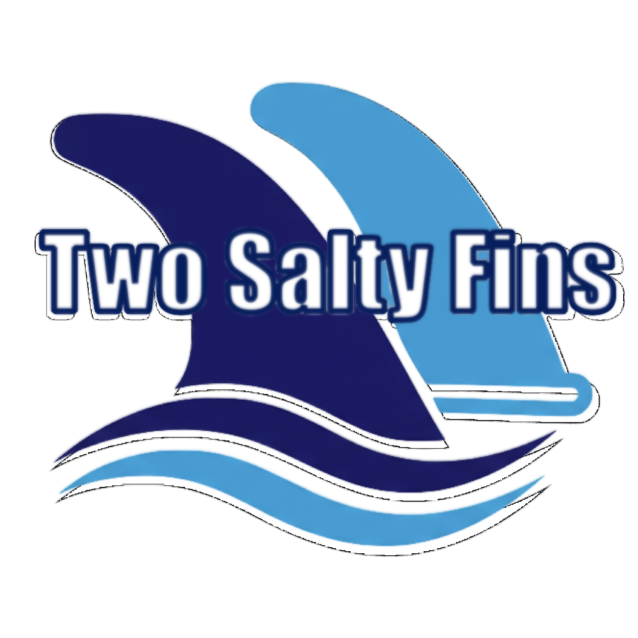 Two Salty Fins English Logo